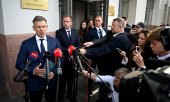 Hungarian Prime Minister Péter Magyar holds a press conference on 14 May following the official handover of government. (© picture alliance / ASSOCIATED PRESS / Robert Hegedus)