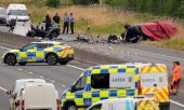 Scene of a road accident in County Kildare, Ireland, on 16 August. (© picture alliance / PA Images / Niall Carson)