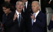 Le secrétaire général de l'OTAN, Jens Stoltenberg, et le président américain, Joe Biden. (© picture alliance/ASSOCIATED PRESS/Susan Walsh)