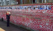 Am Covid-Memorial in London. (© picture-alliance/ZUMAPRESS.com /Vuk Valcic)