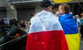 Demonstrations in Warsaw on 19 July against the growing hostility towards Ukrainians in Poland. (© picture alliance / ZUMAPRESS.com / Neil Milton)