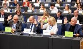 Members of the European Parliament discuss the EU budget for 2028–2034. (© picture alliance / Hans Lucas / POOL UNION EUROPEENNE)