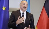 Azerbaijani President Ilham Aliyev in Berlin on 21 July. (© picture alliance / Metodi Popow / M. Popow)