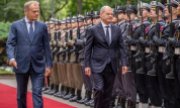 Tusk and Scholz on 2 July in Warsaw. (© picture alliance/dpa / Michael Kappeler)