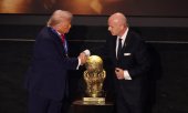 US President Donald Trump and Fifa President Gianni Infantino. (© picture alliance / PA Images / Sam Corum)