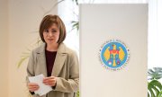 Maia Sandu (42.4 percent) will run against the pro-Russian socialist Alexandr Stoianoglo (26.0 percent) in the run-off election for the presidency on 3 November. (© picture-alliance/ASSOCIATED PRESS / Vadim Ghirda).