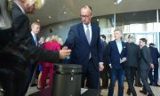 CDU-Chef Friedrich Merz bei der Abstimmung im Bundestag am 18. März. (© picture alliance/dpa/dpa Pool/Michael Kappeler)