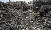 Die israelische Regierung sieht in Rafah die letzte Bastion der Hamas, die die Zivilbevölkerung als menschliche Schutzschilde missbrauche. (© picture alliance/dpa / Abed Rahim Khatib)