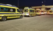 Egyptian ambulances crossed the border on Tuesday night to pick up patients from the Gaza Strip. (© picture alliance / Anadolu / Ahmed Sayed)