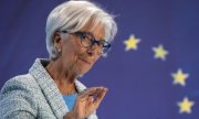 EZB-Chefin Christine Lagarde verkündet am 6. Juni in Frankfurt am Main die Leitzinssenkung. (©picture alliance/dpa/Frank Rumpenhorst)