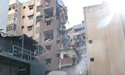 Several buildings were hit in the attack on the Beirut suburb of Haret Hreik. (© picture alliance/Anadolu/Houssam Shbaro)