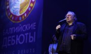 Actor Gérard Depardieu at the Baltic Debuts International Film Festival in Svetlogorsk in the Kaliningrad region, on July 24, 2021. (© picture alliance/dpa/TASS/Vitaly Nevar)