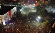 Demonstration auf dem Saraçhane-Platz in Istanbul am 23. März. (© picture alliance / abaca / Ugur Can)