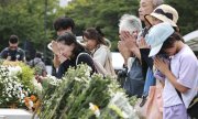 Gedenken in Hiroshima am 6. August: Überlebende warnten eindringlich vor Aufrüstung mit Atomwaffen. (© picture alliance / ASSOCIATED PRESS / Naoya Azuma) Gedenken in Hiroshima am 6. August: Überlebende warnten eindringlich vor Aufrüstung mit Atomwaffen. (© picture alliance / ASSOCIATED PRESS / Naoya Azuma)