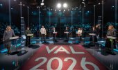 TV debate between the leading candidates. (© picture alliance / Anders Wiklund / TT News Agency via AP / Anders Wiklund)