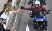 Petr Pavel at the Harley Davidson Days event in Prague on 5 September 2026.