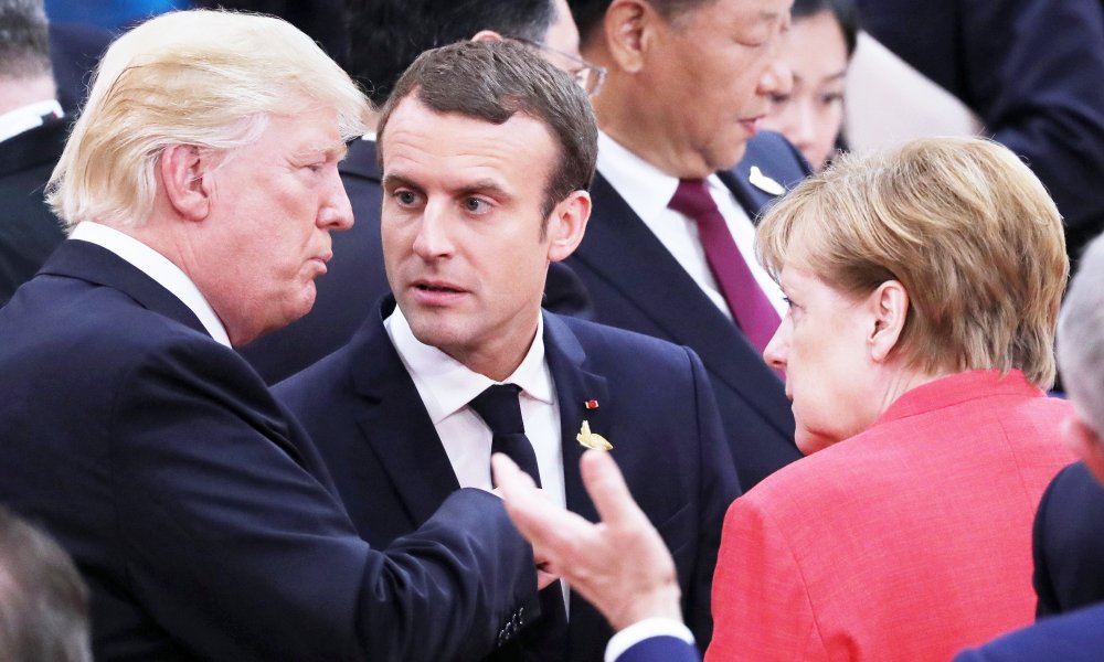 Macron and Merkel meet with Trump | eurotopics.net