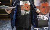 A show of solidarity with Sakharov Prize winner Andrzej Poczobut in Brussels in September 2025. (© picture alliance / Wiktor Dabkowski / Wiktor Dabkowski)