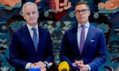 Norway’s Prime Minister Jonas Gahr Støre, left, and Finland’s President Alexander Stubb in Oslo in October 2026. (© picture-alliance/Ole Berg-Rusten/NTB via AP / Ole Berg-Rusten)
